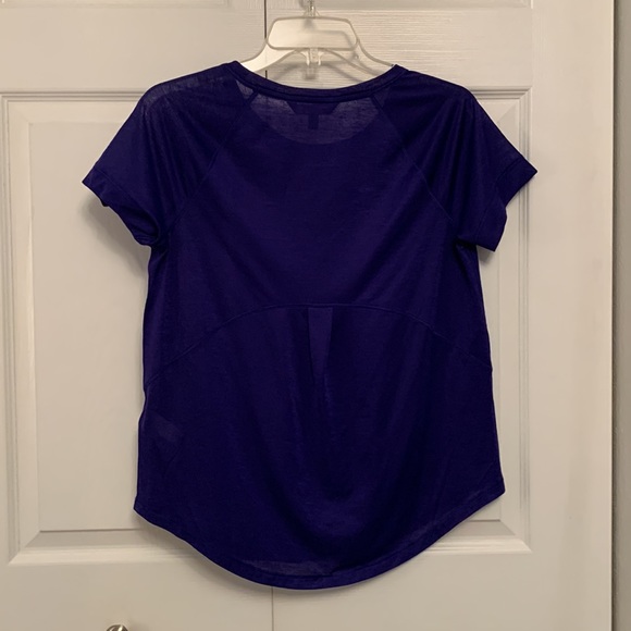 ATHLETA Purple Vapor Tee Shirt Athletic Workout Top - Picture 3 of 9